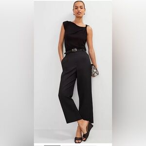 NWT Ann Taylor Relaxed Ankle Pant Black Size 8